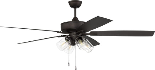 60 in. Indoor Outdoor Wet Rated Ceiling Fan with LED Light and Pull Chain, 5 Blade Ceiling Fan-1-ErisView