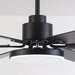 60 in. Large 6-Blade Ceiling Fan for Living Room, Industrial Downrod Mount Black Ceiling Fan with Light Kit and Remote Control Reversible Blade-ErisView