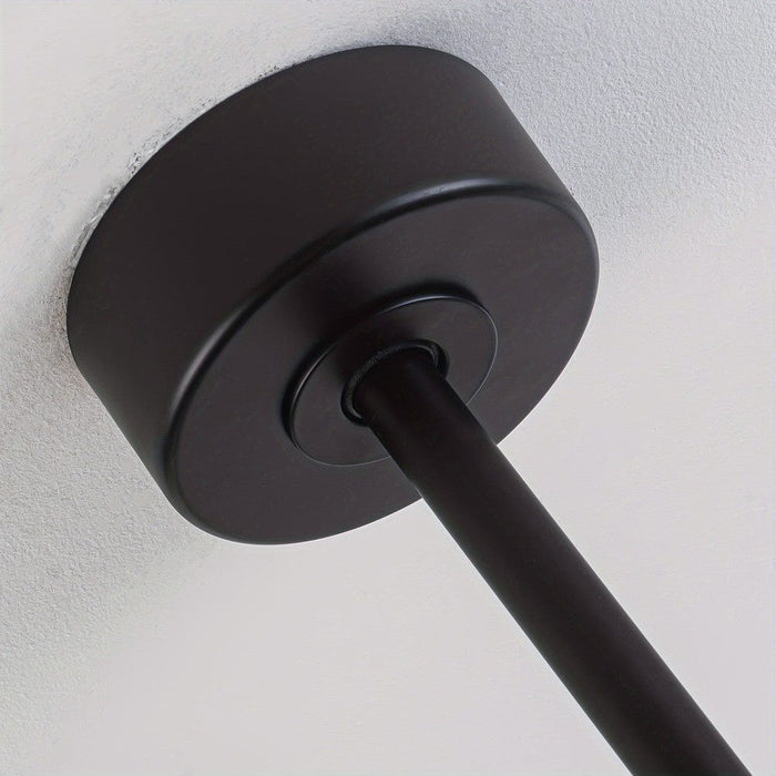 60 in. Large 6-Blade Ceiling Fan for Living Room, Industrial Downrod Mount Black Ceiling Fan with Light Kit and Remote Control Reversible Blade-ErisView