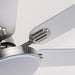 60 in. Large 6-Blade Modern Downrod Mount Ceiling Fan for Living Room Bedroom, Reversible Sliver Ceiling Fan with Light and Remote Control-ErisView