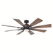 60 in. Large 8-Blade Indoor Ceiling Fan with LED Light Remote for Living Room-ErisView