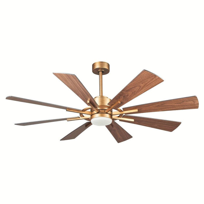 60 in. Large 8-Blade Indoor Ceiling Fan with LED Light Remote for Living Room-ErisView