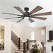 60 in. Large 8-Blade Indoor Ceiling Fan with LED Light Remote for Living Room-ErisView