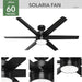 60 in. Large Matte Black Ceiling Fan, Hugger Ceiling Fans, Cooling Ceiling Fan-4-ErisView