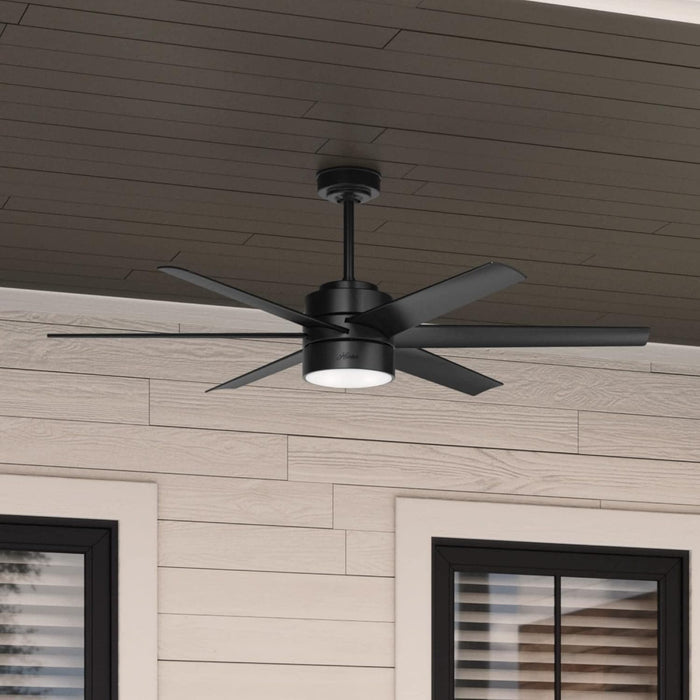 60 in. Large Matte Black Ceiling Fan, Hugger Ceiling Fans, Cooling Ceiling Fan-7-ErisView