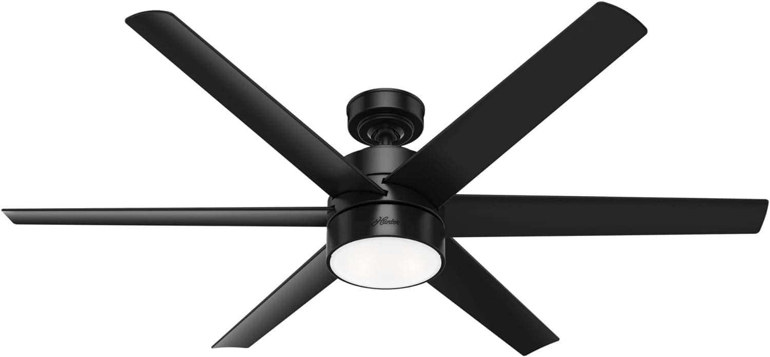 60 in. Large Matte Black Ceiling Fan, Hugger Ceiling Fans, Cooling Ceiling Fan-1-ErisView
