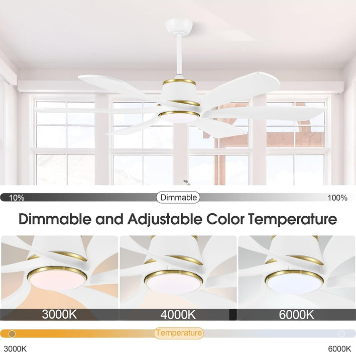 60 in. Large Smart Ceiling Fan with Light and Remote APP Control, Modern Dimmable LED Reversible DC Ceiling Fan, Compatible with Alexa and Google Assistant-3-ErisView