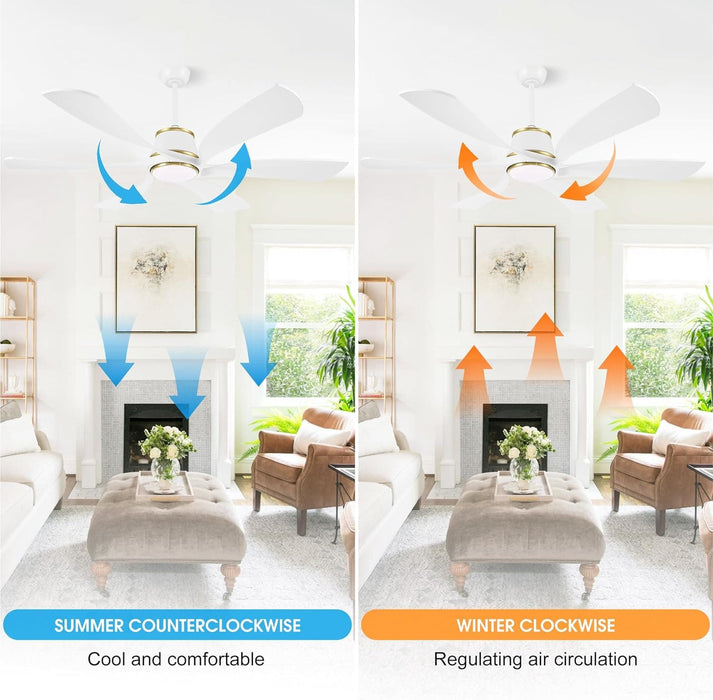 60 in. Large Smart Ceiling Fan with Light and Remote APP Control, Modern Dimmable LED Reversible DC Ceiling Fan, Compatible with Alexa and Google Assistant-7-ErisView