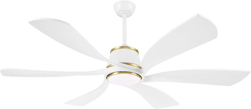 60 in. Large Smart Ceiling Fan with Light and Remote APP Control, Modern Dimmable LED Reversible DC Ceiling Fan, Compatible with Alexa and Google Assistant-1-ErisView