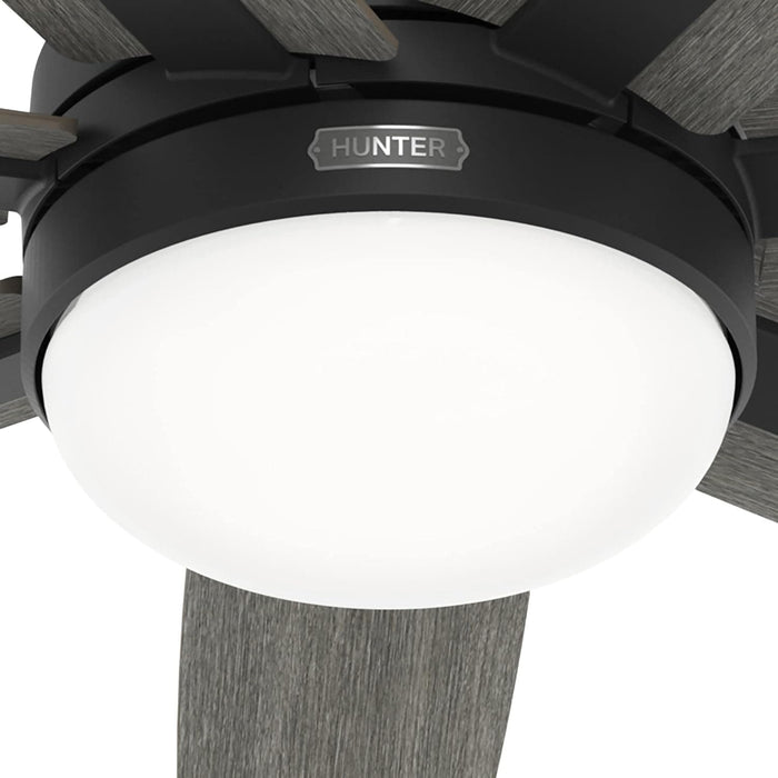 60 in. Matte Black Ceiling Fan, Hugger Ceiling Fans, Ceiling Fans for High Ceilings-10-ErisView