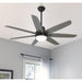 60 in. Matte Black Ceiling Fan, Hugger Ceiling Fans, Ceiling Fans for High Ceilings-5-ErisView