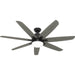 60 in. Matte Black Ceiling Fan, Hugger Ceiling Fans, Ceiling Fans for High Ceilings-1-ErisView
