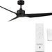 60 in. Matte Black Outdoor Fan with LED Light Kit, Indoor and Outdoor Smart Fans, 3 Blade Ceiling Fan, Works with Alexa and Ios Or android APP-12-ErisView