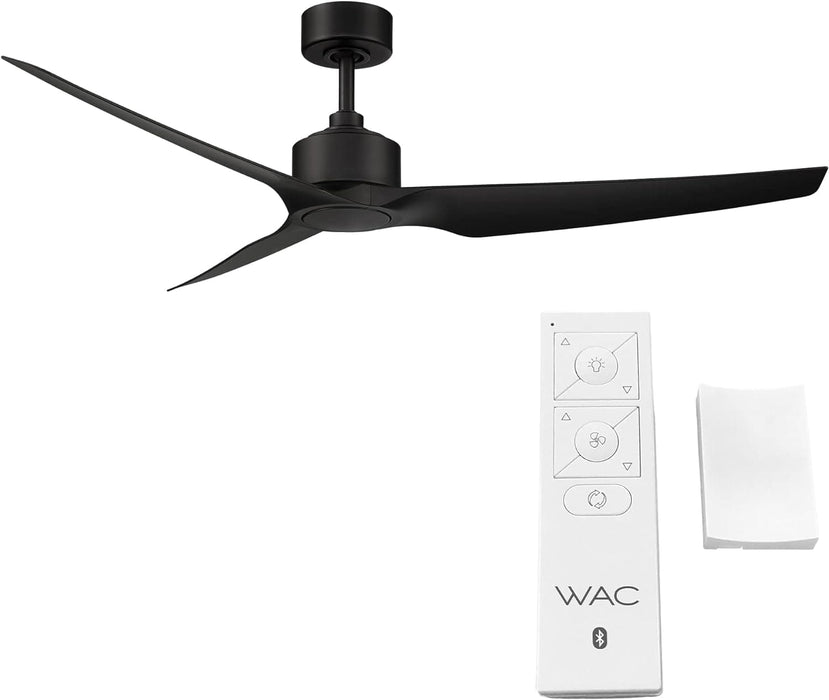 60 in. Matte Black Outdoor Fan with LED Light Kit, Indoor and Outdoor Smart Fans, 3 Blade Ceiling Fan, Works with Alexa and Ios Or android APP-12-ErisView