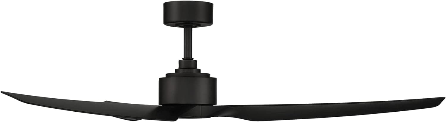 60 in. Matte Black Outdoor Fan with LED Light Kit, Indoor and Outdoor Smart Fans, 3 Blade Ceiling Fan, Works with Alexa and Ios Or android APP-13-ErisView
