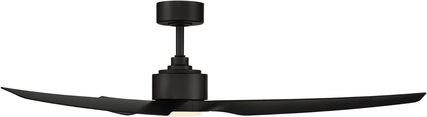 60 in. Matte Black Outdoor Fan with LED Light Kit, Indoor and Outdoor Smart Fans, 3 Blade Ceiling Fan, Works with Alexa and Ios Or android APP-4-ErisView