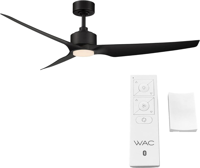 60 in. Matte Black Outdoor Fan with LED Light Kit, Indoor and Outdoor Smart Fans, 3 Blade Ceiling Fan, Works with Alexa and Ios Or android APP-5-ErisView