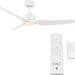 60 in. Matte Black Outdoor Fan with LED Light Kit, Indoor and Outdoor Smart Fans, 3 Blade Ceiling Fan, Works with Alexa and Ios Or android APP-8-ErisView