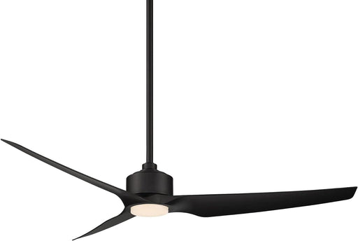 60 in. Matte Black Outdoor Fan with LED Light Kit, Indoor and Outdoor Smart Fans, 3 Blade Ceiling Fan, Works with Alexa and Ios Or android APP-1-ErisView