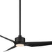 60 in. Matte Black Outdoor Fan with LED Light Kit, Indoor and Outdoor Smart Fans, 3 Blade Ceiling Fan, Works with Alexa and Ios Or android APP-1-ErisView