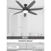 60 in. Matte Silver Ceiling Fan, Ceiling Hugger Ceiling Fans, Ceiling Hugger Ceiling Fans-14-ErisView