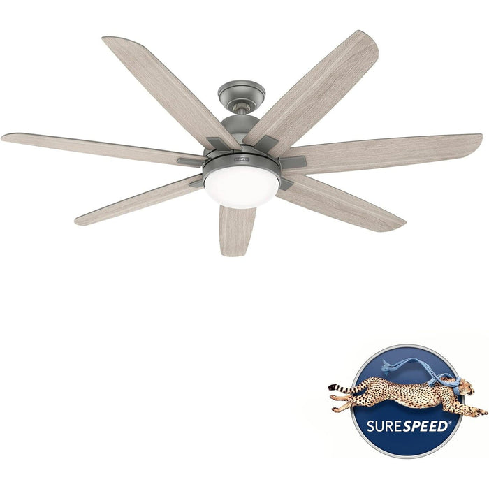 60 in. Matte Silver Ceiling Fan, Ceiling Hugger Ceiling Fans, Ceiling Hugger Ceiling Fans-2-ErisView