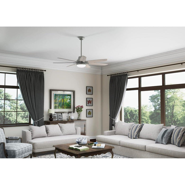 60 in. Matte Silver Ceiling Fan, Ceiling Hugger Ceiling Fans, Ceiling Hugger Ceiling Fans-6-ErisView