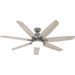 60 in. Matte Silver Ceiling Fan, Ceiling Hugger Ceiling Fans, Ceiling Hugger Ceiling Fans-1-ErisView