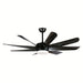 60 in. Modern Black LED Ceiling Fan with Light Remote, Farmhouse 8-Blade Ceiling Fan for Living Room-ErisView