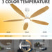 60 in. Modern Ceiling Fan with Light and Remote, 5 Blades Walnut Wood Black Outdoor Ceiling Fan, Brushed Nickel Ceiling Fan for Patio-34-ErisView