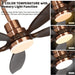 60 in. Modern Ceiling Fan with Light and Remote, 5 Blades Walnut Wood Black Outdoor Ceiling Fan, Brushed Nickel Ceiling Fan for Patio-4-ErisView