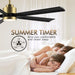 60 in. Modern Ceiling Fan with Light and Remote, Quiet Ceiling Fans with Lights for Kitchen Dining Living Room, 5 Wood Blades Ceiling Fan-14-ErisView