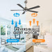 60 in. Modern Ceiling Fan with Light and Remote, Quiet Ceiling Fans with Lights for Kitchen Dining Living Room, 5 Wood Blades Ceiling Fan-18-ErisView