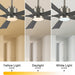 60 in. Modern Ceiling Fan with Light and Remote, Quiet Ceiling Fans with Lights for Kitchen Dining Living Room, 5 Wood Blades Ceiling Fan-19-ErisView