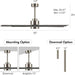 60 in. Modern Ceiling Fan with Light and Remote, Quiet Ceiling Fans with Lights for Kitchen Dining Living Room, 5 Wood Blades Ceiling Fan-20-ErisView