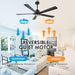 60 in. Modern Ceiling Fan with Light and Remote, Quiet Ceiling Fans with Lights for Kitchen Dining Living Room, 5 Wood Blades Ceiling Fan-26-ErisView