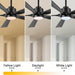 60 in. Modern Ceiling Fan with Light and Remote, Quiet Ceiling Fans with Lights for Kitchen Dining Living Room, 5 Wood Blades Ceiling Fan-27-ErisView