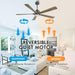 60 in. Modern Ceiling Fan with Light and Remote, Quiet Ceiling Fans with Lights for Kitchen Dining Living Room, 5 Wood Blades Ceiling Fan-2-ErisView