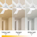 60 in. Modern Ceiling Fan with Light and Remote, Quiet Ceiling Fans with Lights for Kitchen Dining Living Room, 5 Wood Blades Ceiling Fan-43-ErisView