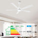 60 in. Modern Ceiling Fan with Light and Remote, Quiet Ceiling Fans with Lights for Kitchen Dining Living Room, 5 Wood Blades Ceiling Fan-48-ErisView