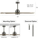 60 in. Modern Ceiling Fan with Light and Remote, Quiet Ceiling Fans with Lights for Kitchen Dining Living Room, 5 Wood Blades Ceiling Fan-4-ErisView
