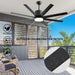 60 in. Modern Ceiling Fan with Light for Bedroom Living Room, Outdoor Ceiling Fans for Patio Porch, 8 Blades Reversible Quiet Ceiling Fans-6-ErisView