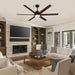 60 in. Modern Ceiling Fan with Lights and Remote APP Control, Black Industrial Ceiling Fans Fandelier for Dining Room Living Room Kitchen-8-ErisView