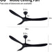 60 in. Modern Ceiling Fans with Light and Remote Control, Indoor Reversible Quiet Ceiling Fans, Energy Efficient Ceiling Fans-10-ErisView