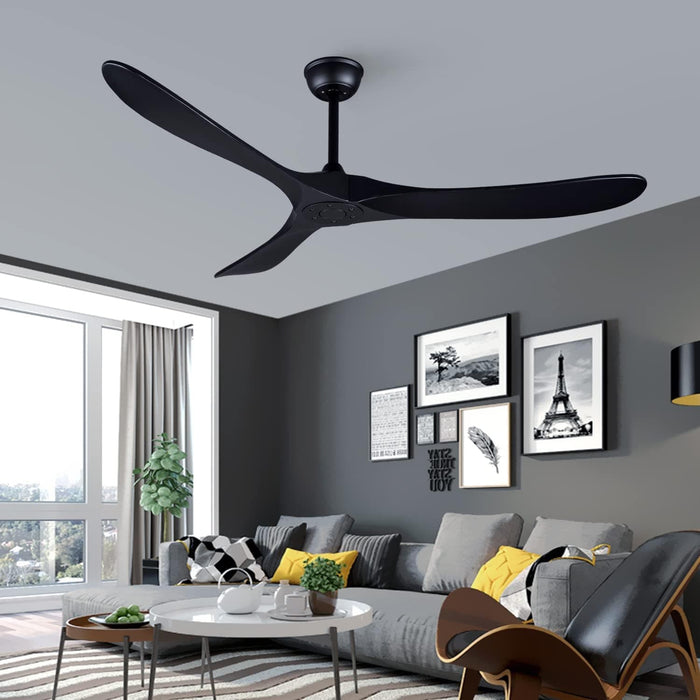 60 in. Modern Ceiling Fans with Light and Remote Control, Indoor Reversible Quiet Ceiling Fans, Energy Efficient Ceiling Fans-13-ErisView