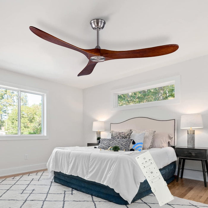 60 in. Modern Ceiling Fans with Light and Remote Control, Indoor Reversible Quiet Ceiling Fans, Energy Efficient Ceiling Fans-15-ErisView