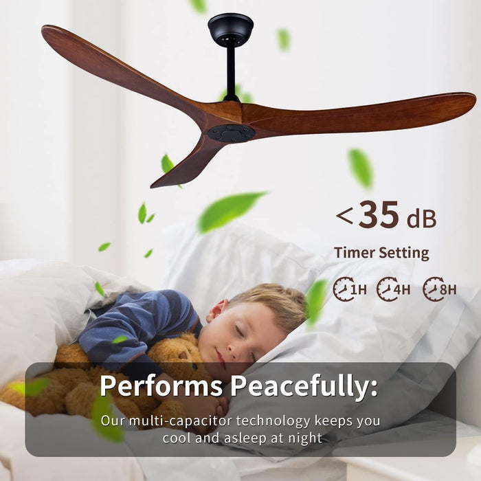 60 in. Modern Ceiling Fans with Light and Remote Control, Indoor Reversible Quiet Ceiling Fans, Energy Efficient Ceiling Fans-26-ErisView