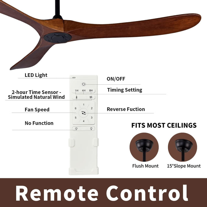 60 in. Modern Ceiling Fans with Light and Remote Control, Indoor Reversible Quiet Ceiling Fans, Energy Efficient Ceiling Fans-27-ErisView