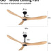 60 in. Modern Ceiling Fans with Light and Remote Control, Indoor Reversible Quiet Ceiling Fans, Energy Efficient Ceiling Fans-2-ErisView