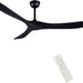 60 in. Modern Ceiling Fans with Light and Remote Control, Indoor Reversible Quiet Ceiling Fans, Energy Efficient Ceiling Fans-8-ErisView